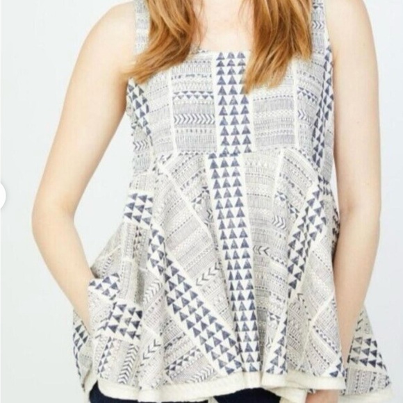 NWT RD & Koko Anthropologie peplum top, sz S - Picture 1 of 11